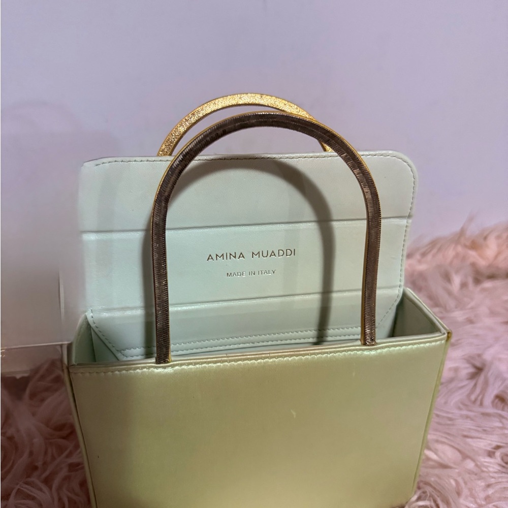 Amina Muaddi Henson Satin Bag - Picture 2 of 4